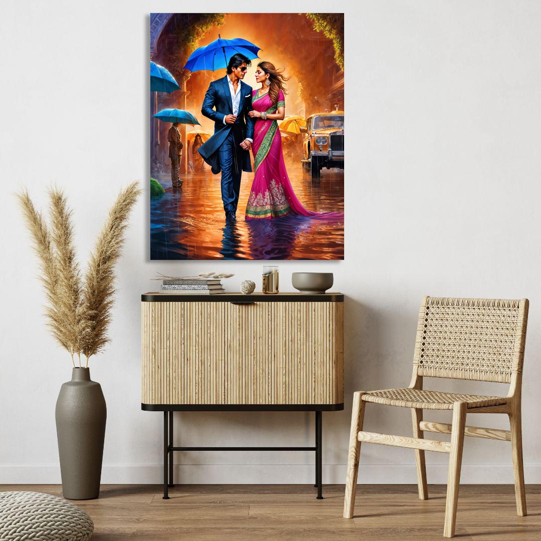 Bollywood "Boy Meets Girl" Vintage Canvas Wall Art-Wall Art-DECOROLALA