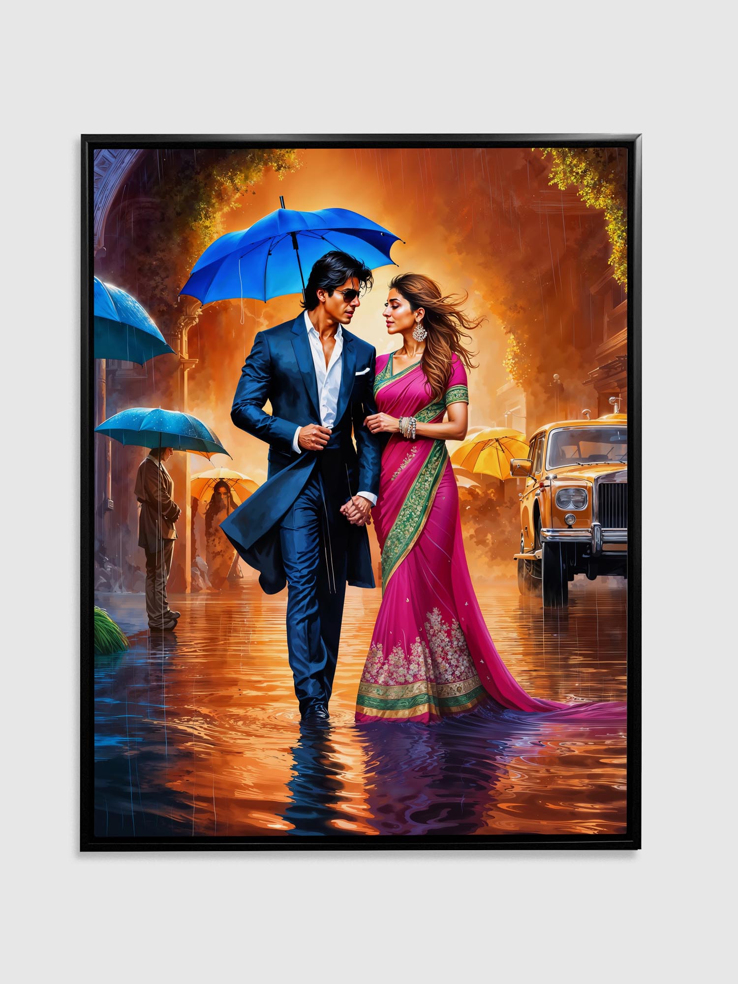Bollywood "Boy Meets Girl" Vintage Canvas Wall Art-Wall Art-DECOROLALA