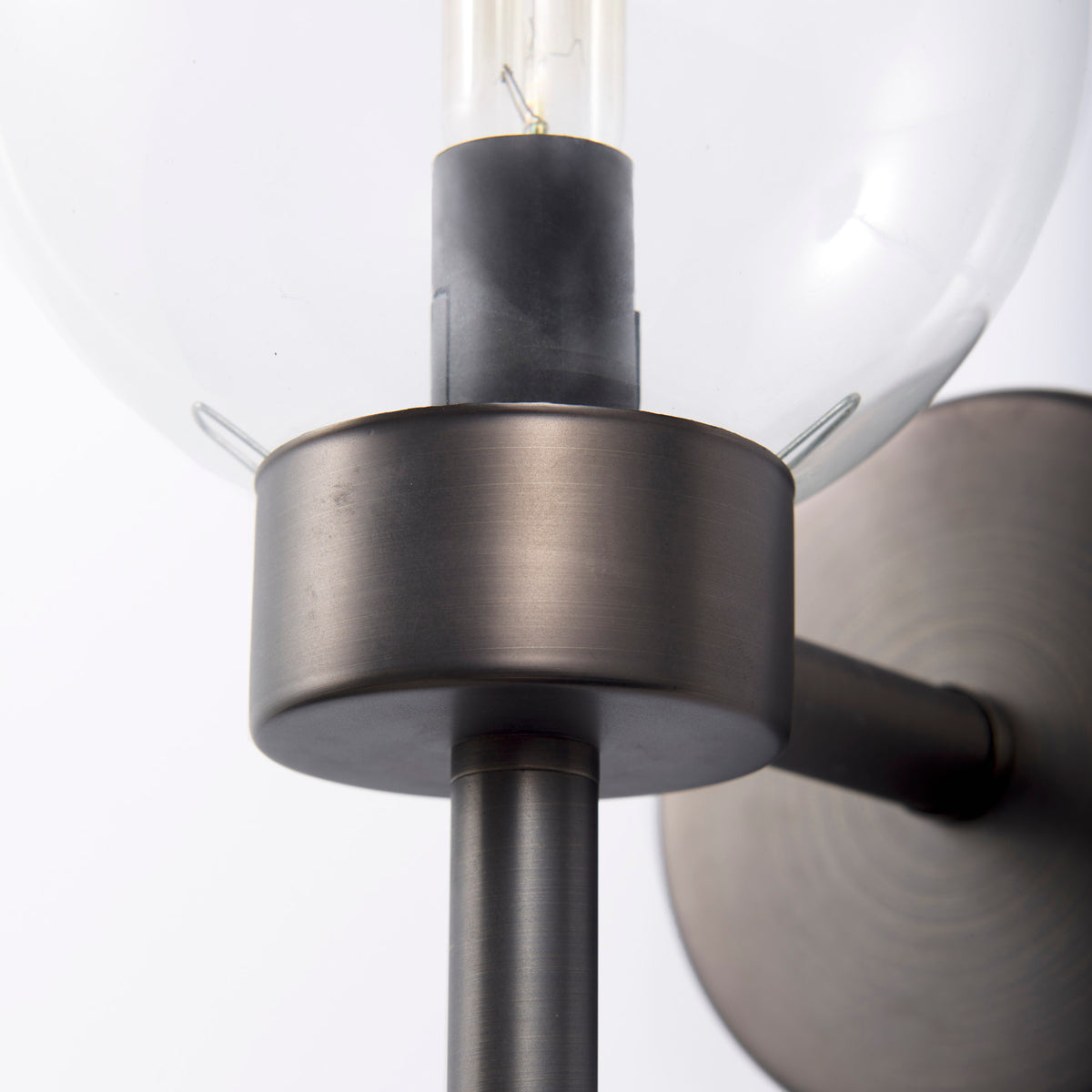 Boltern II 6x12 Black Toned Glass Globe Wall Sconce-Wall Sconces-DECOROLALA