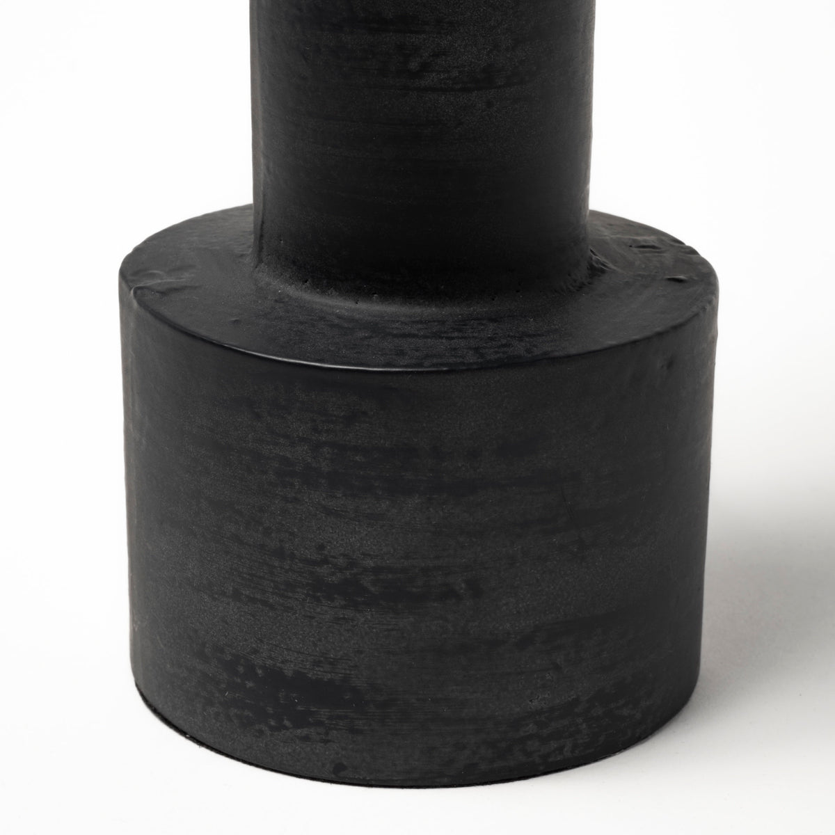 Bolton I 3.9L x 3.9W x 10.6H Black Metal Table Candle Holders-Table Candle Holders-DECOROLALA
