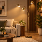 Bolton LED 3-Arm Arc Lamp - 77" Smart Touch-Lighting-DECOROLALA