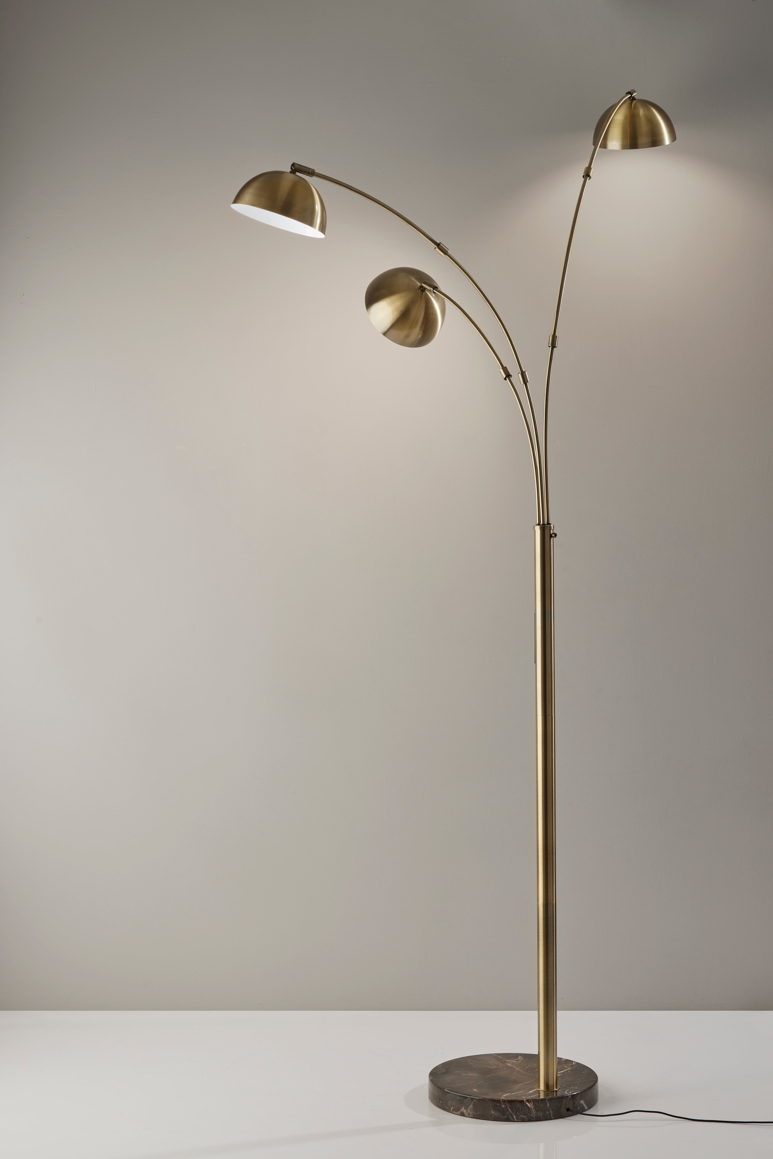 Bolton LED 3-Arm Arc Lamp w/ Smart Switch-Lighting-DECOROLALA