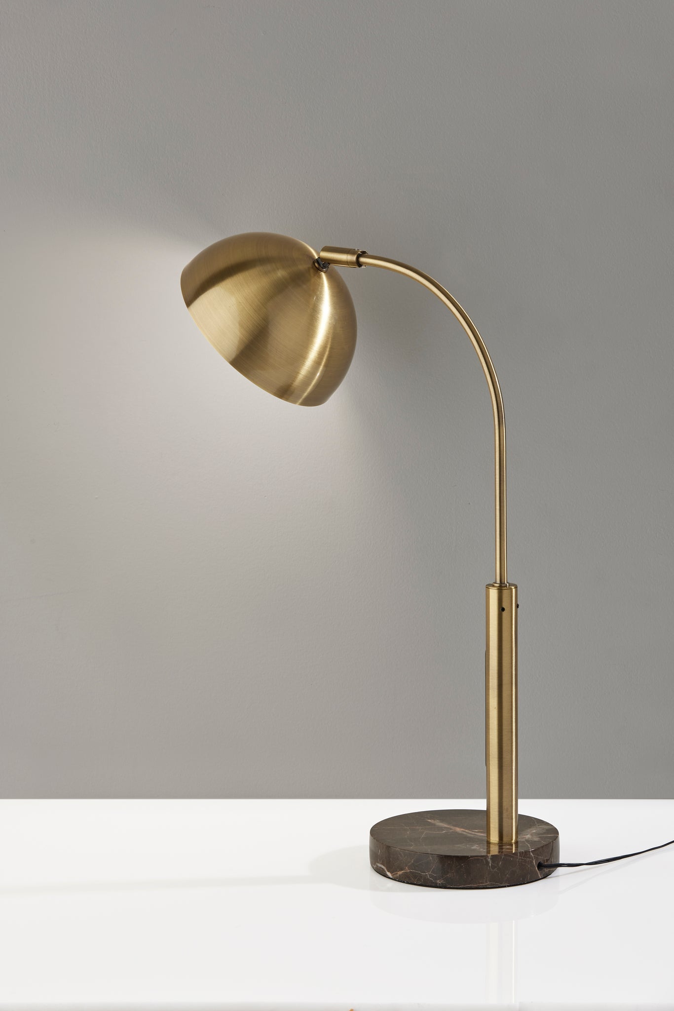 Bolton LED Desk Lamp - Touch Switch Brass Marble-Lighting-DECOROLALA