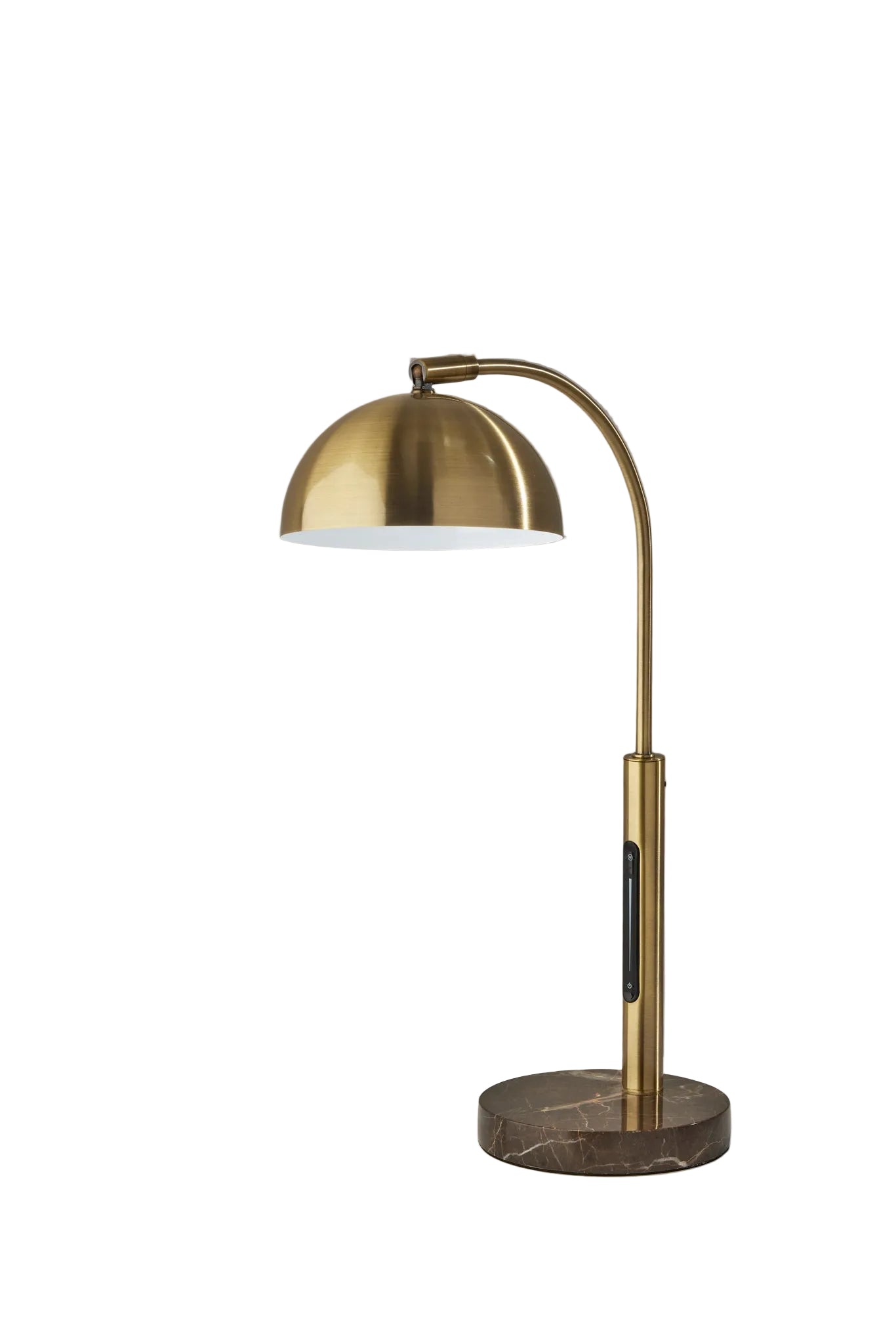 Bolton LED Desk Lamp - Touch Switch Brass Marble-Lighting-DECOROLALA