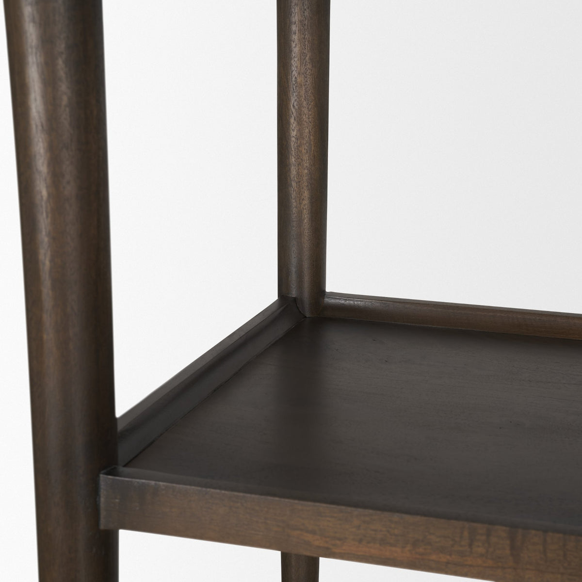 Bondi 2 Door Open Dark Brown Wood w/ Paper Rope Shelving Unit-Shelving-DECOROLALA