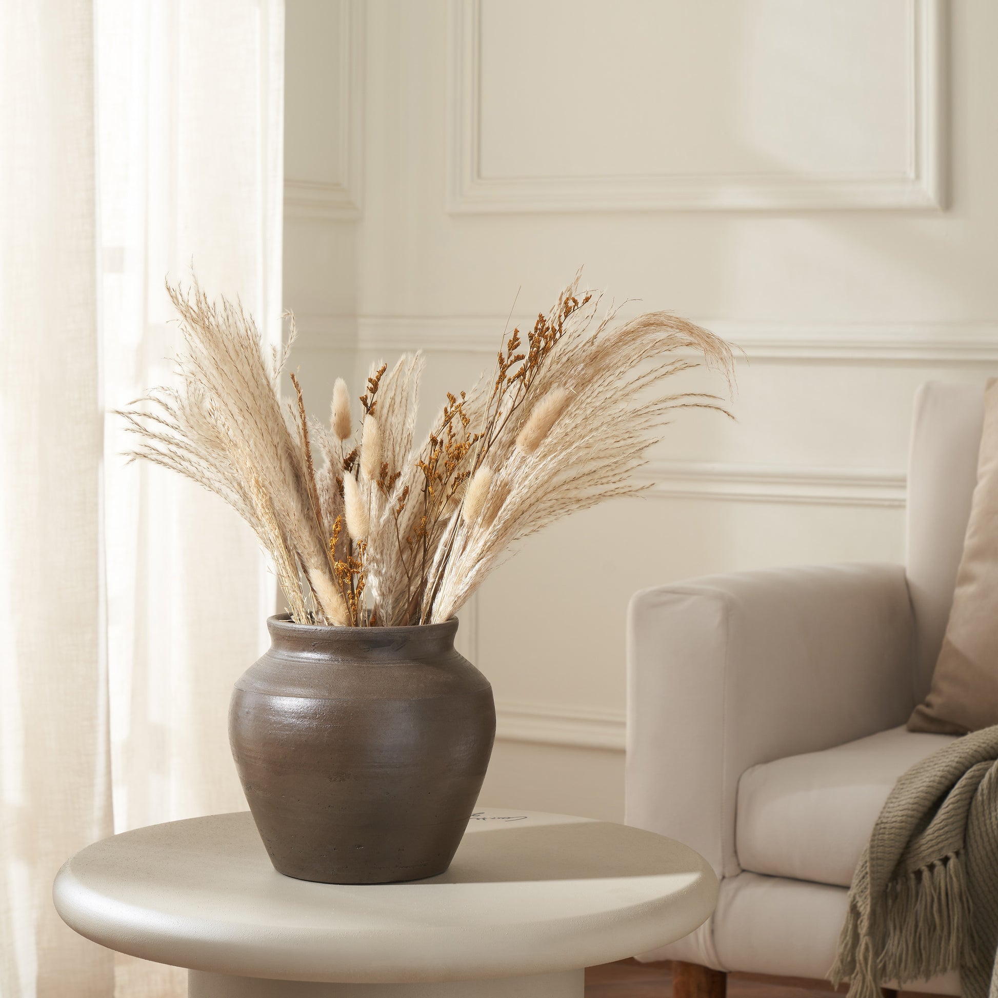 Bondi Indoor Vase, Brown-Vase-DECOROLALA