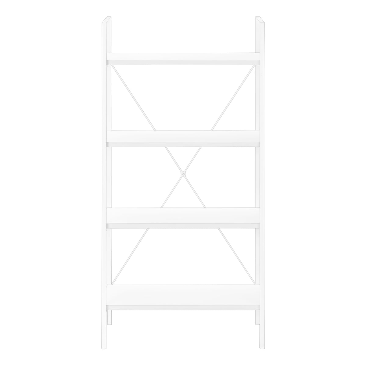 Bookcase 4-Shelf 48"H Dark Taupe Black Metal-Bookcases-DECOROLALA