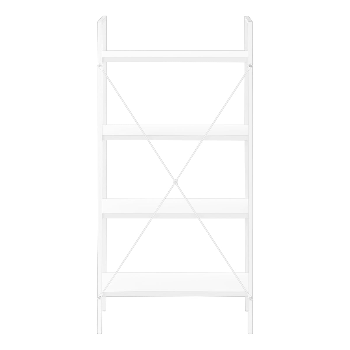Bookcase 4-Shelf 48"H Dark Taupe Black Metal-Bookcases-DECOROLALA