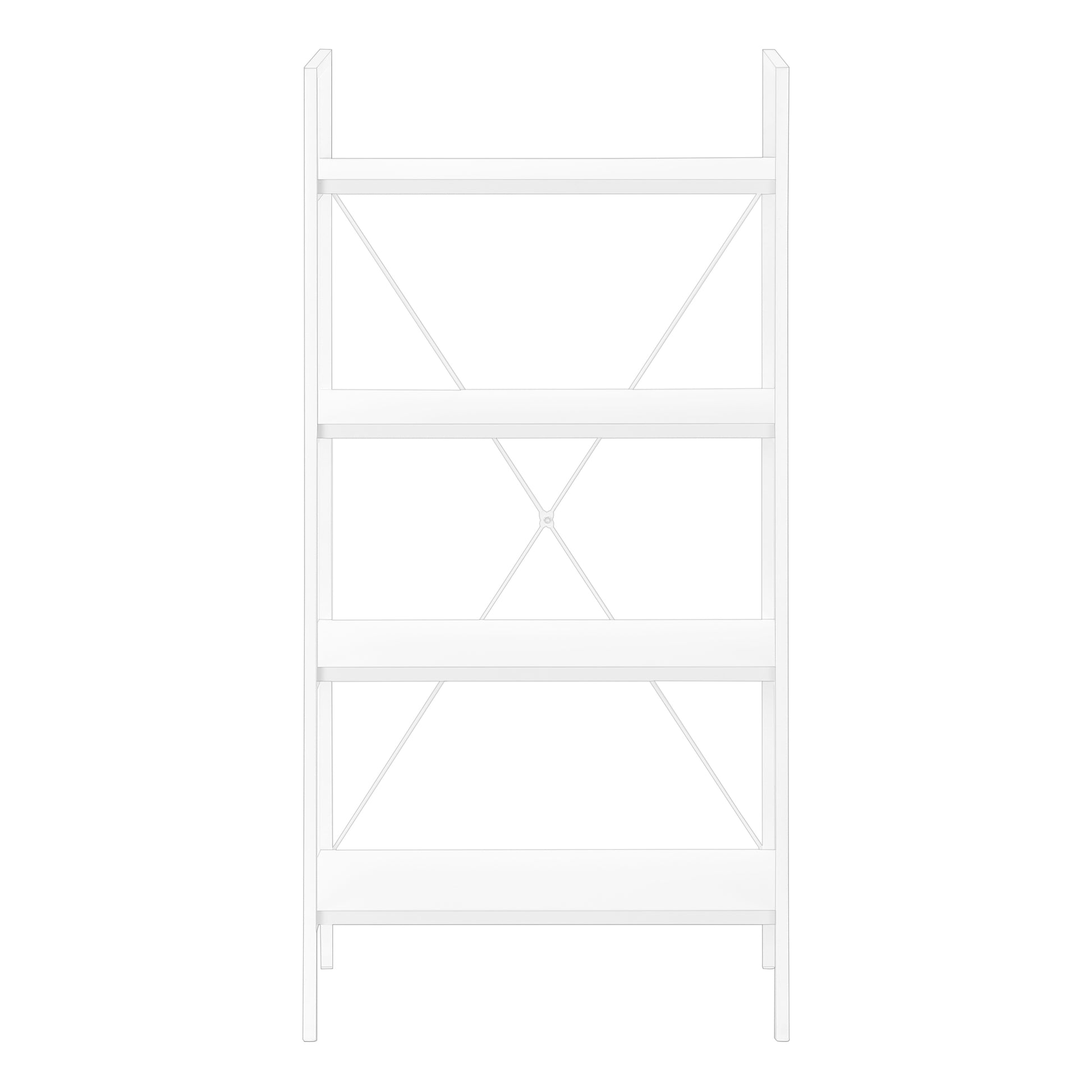 Bookcase 4-Shelf 48"H Dark Taupe Black Metal-Bookshelf-DECOROLALA