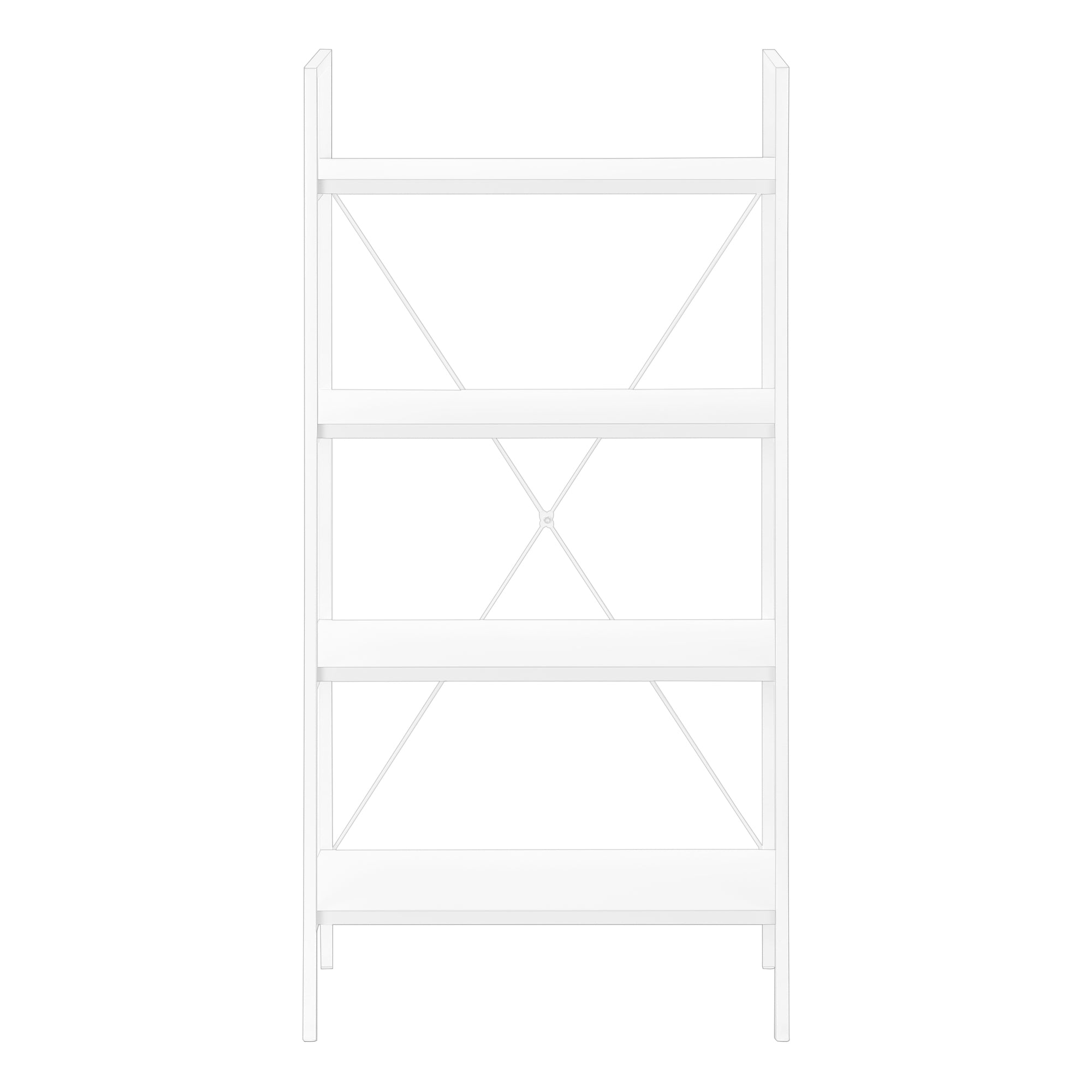 Bookcase 4-Shelf 48"H Dark Taupe Black Metal-Bookshelf-DECOROLALA