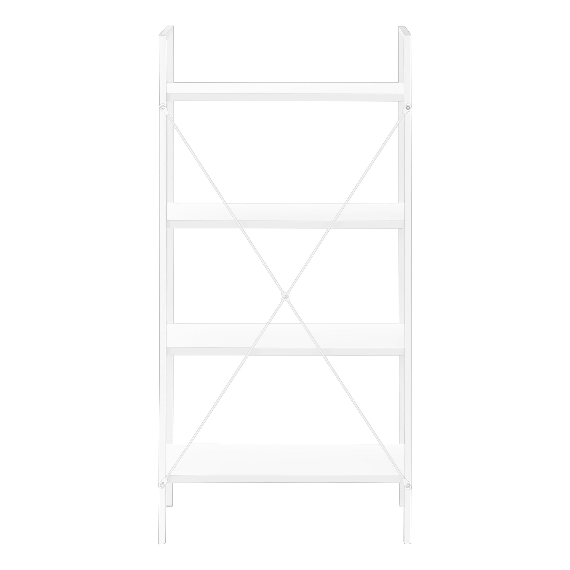 Bookcase 4-Shelf 48"H Dark Taupe Black Metal-Bookshelf-DECOROLALA