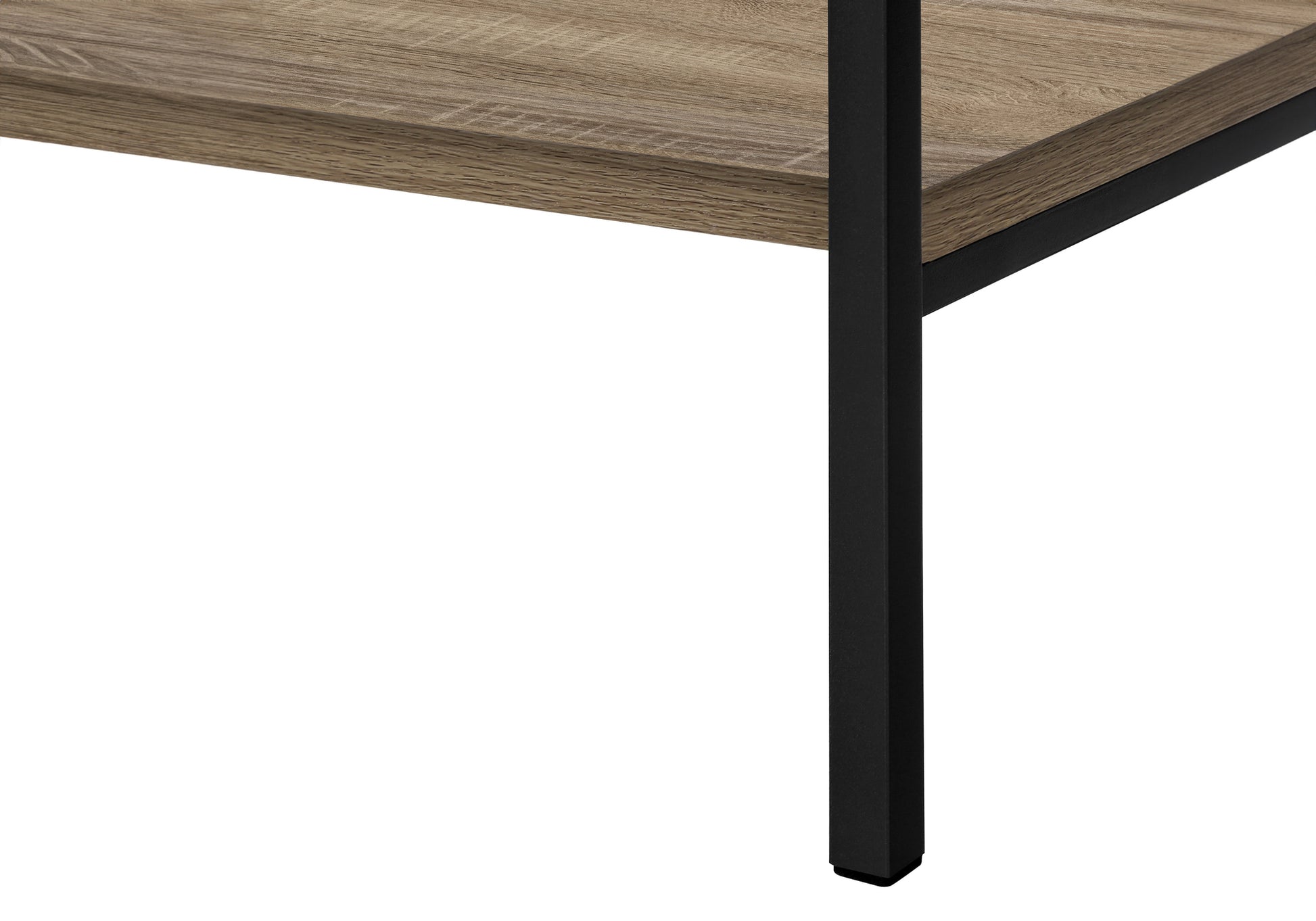 Bookcase - 48"H / Dark Taupe / Black Metal-Bookshelf-DECOROLALA