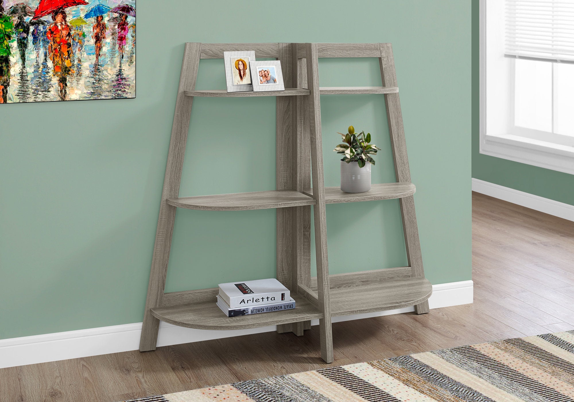 Bookcase 48"H Espresso 6-Shelf Etagere-Bookshelf-DECOROLALA