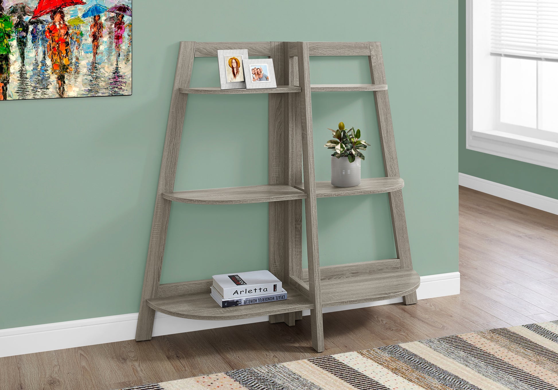 Bookcase 48"H Espresso 6-Shelf Etagere-Bookshelf-DECOROLALA