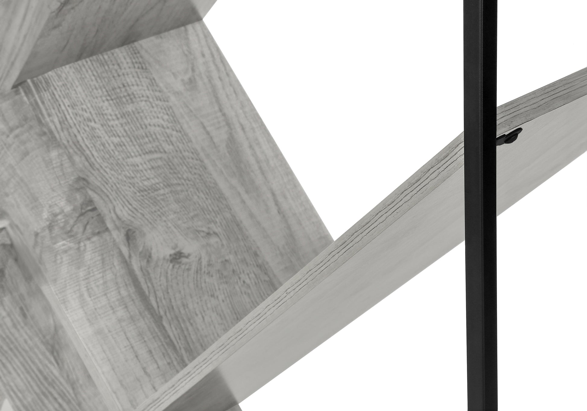 Bookcase - 60"H / Grey / Black Metal-Bookshelf-DECOROLALA