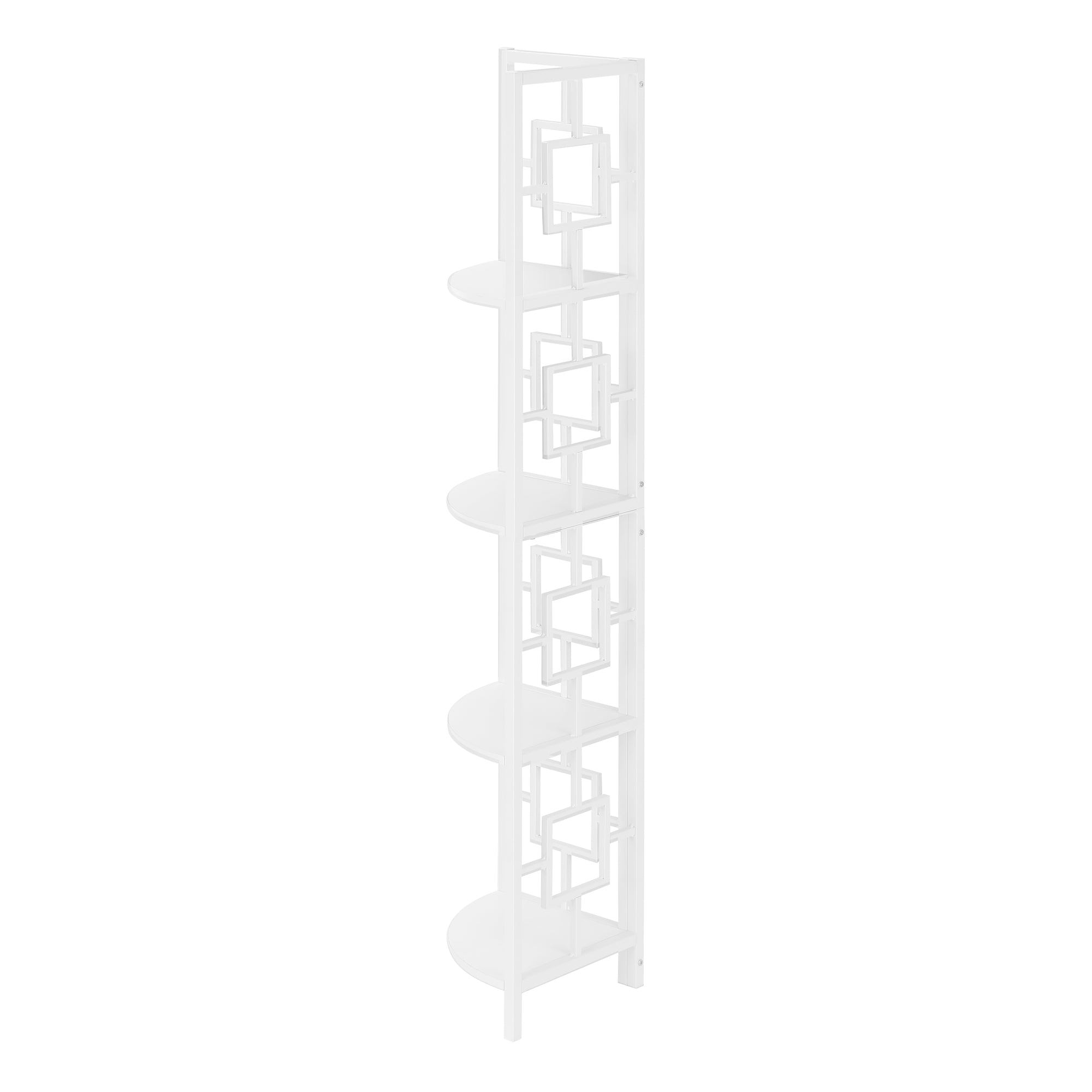 Bookcase - 62"H / Black / Black Metal Corner Etagere-Bookshelf-DECOROLALA
