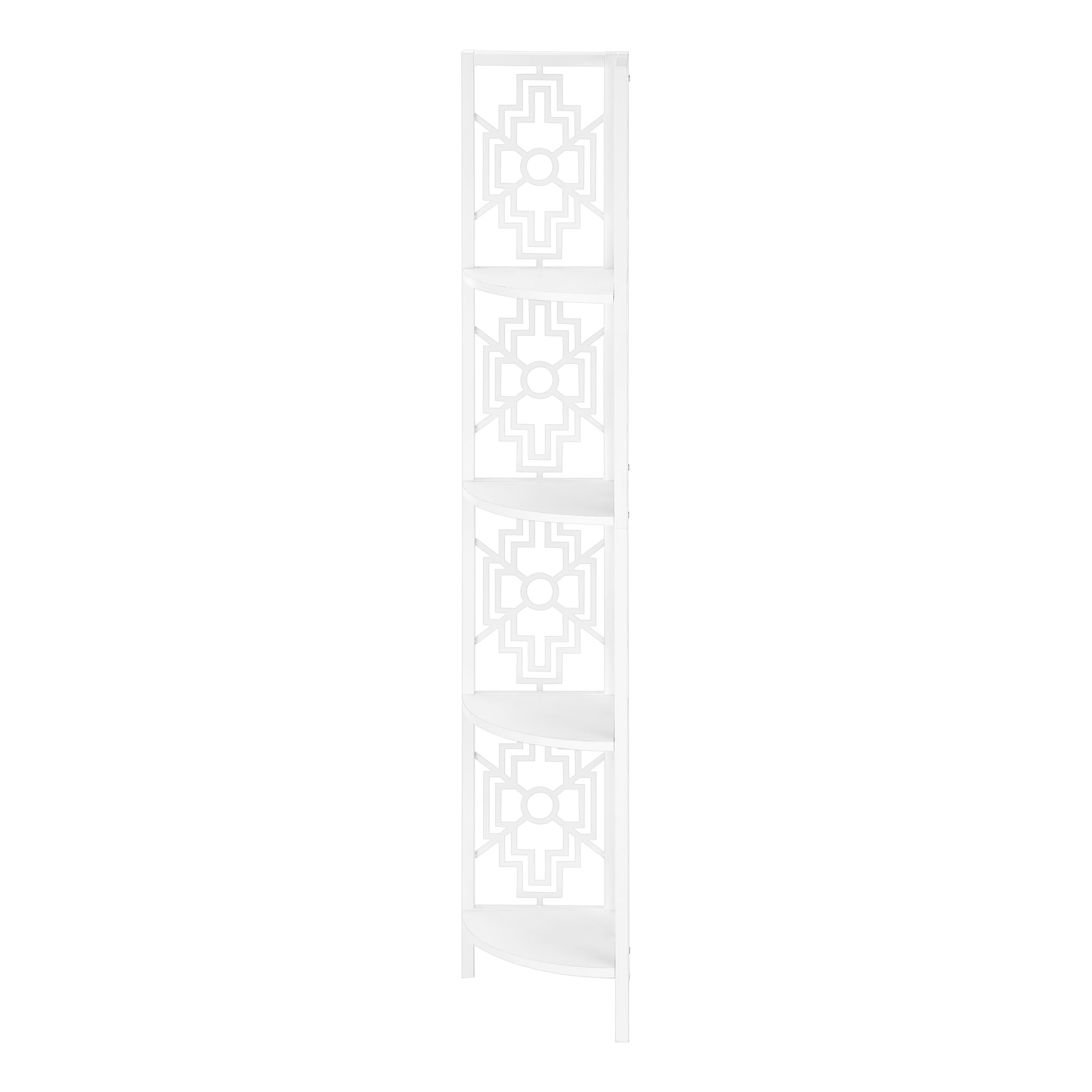 Bookcase - 62"H / Dark Taupe / Black Metal Corner Etagere-Bookshelf-DECOROLALA