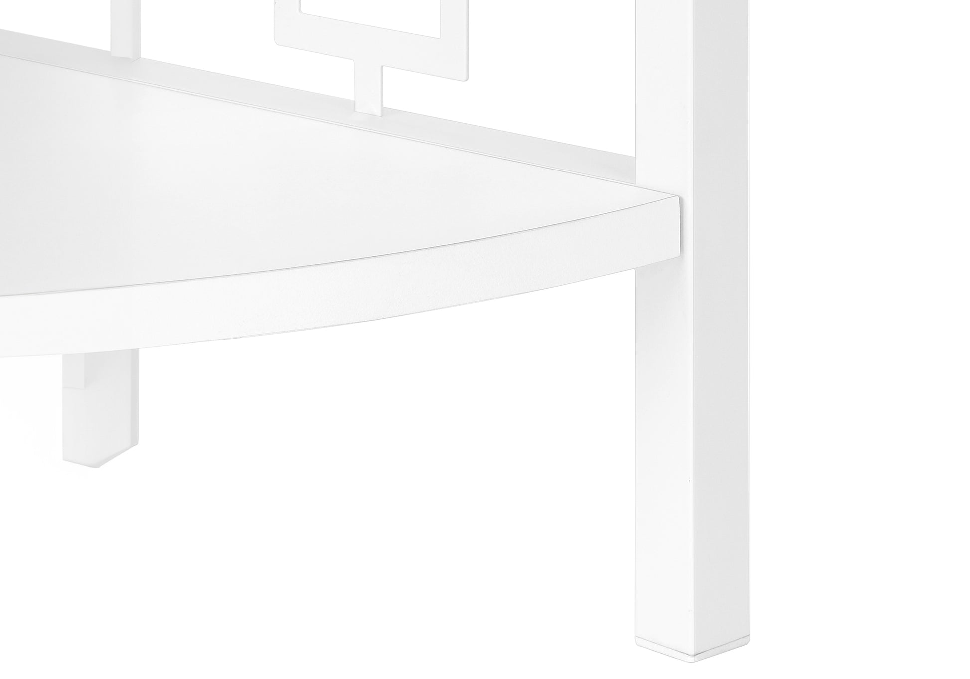 Bookcase - 62"H / Dark Taupe / Black Metal Corner Etagere-Bookshelf-DECOROLALA