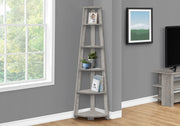 Bookcase - 72""H / Industrial Grey Corner Accent Etagere-Bookshelf-DECOROLALA