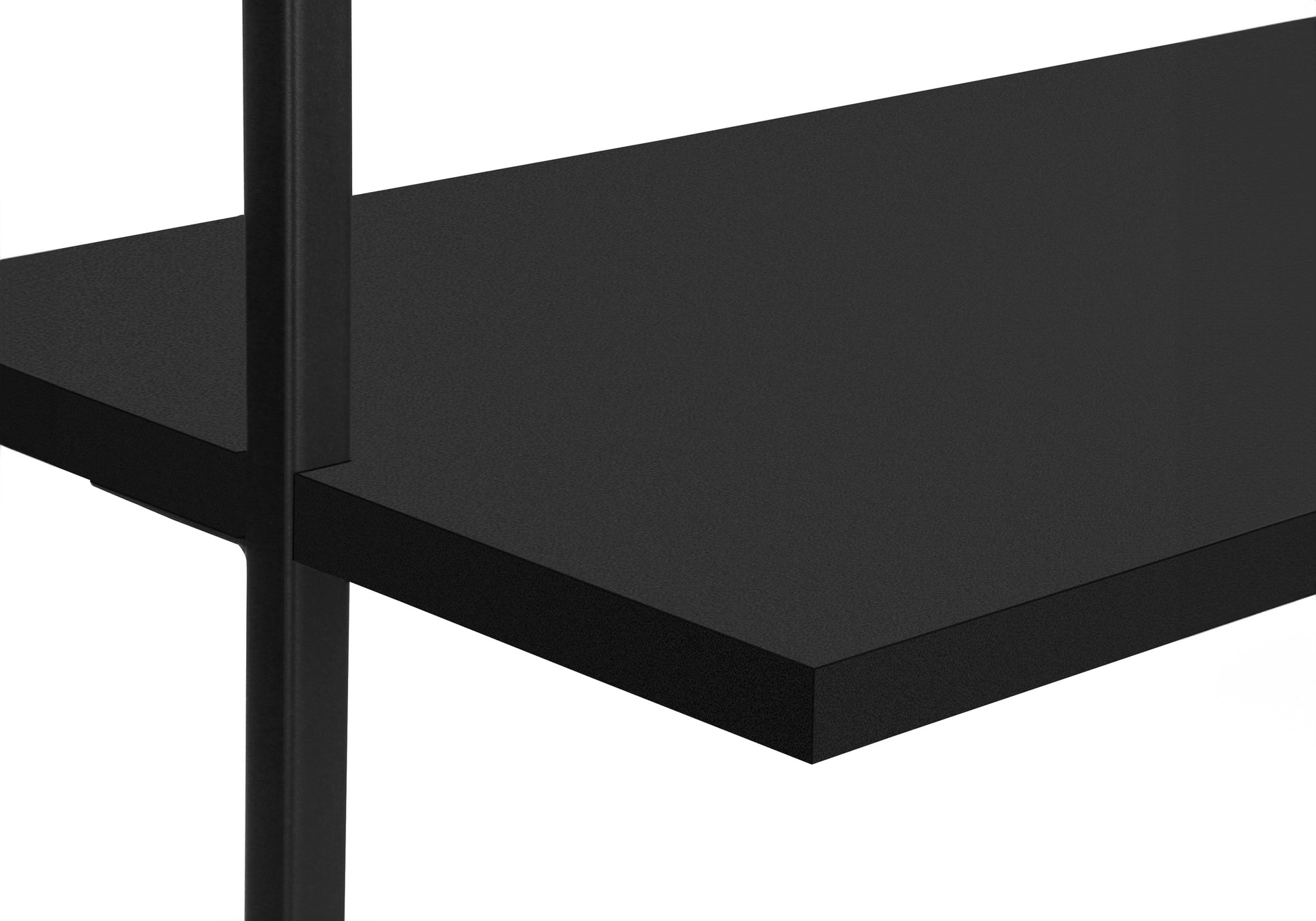 Bookcase - 72"H Ladder Grey / Black Metal-Bookshelf-DECOROLALA