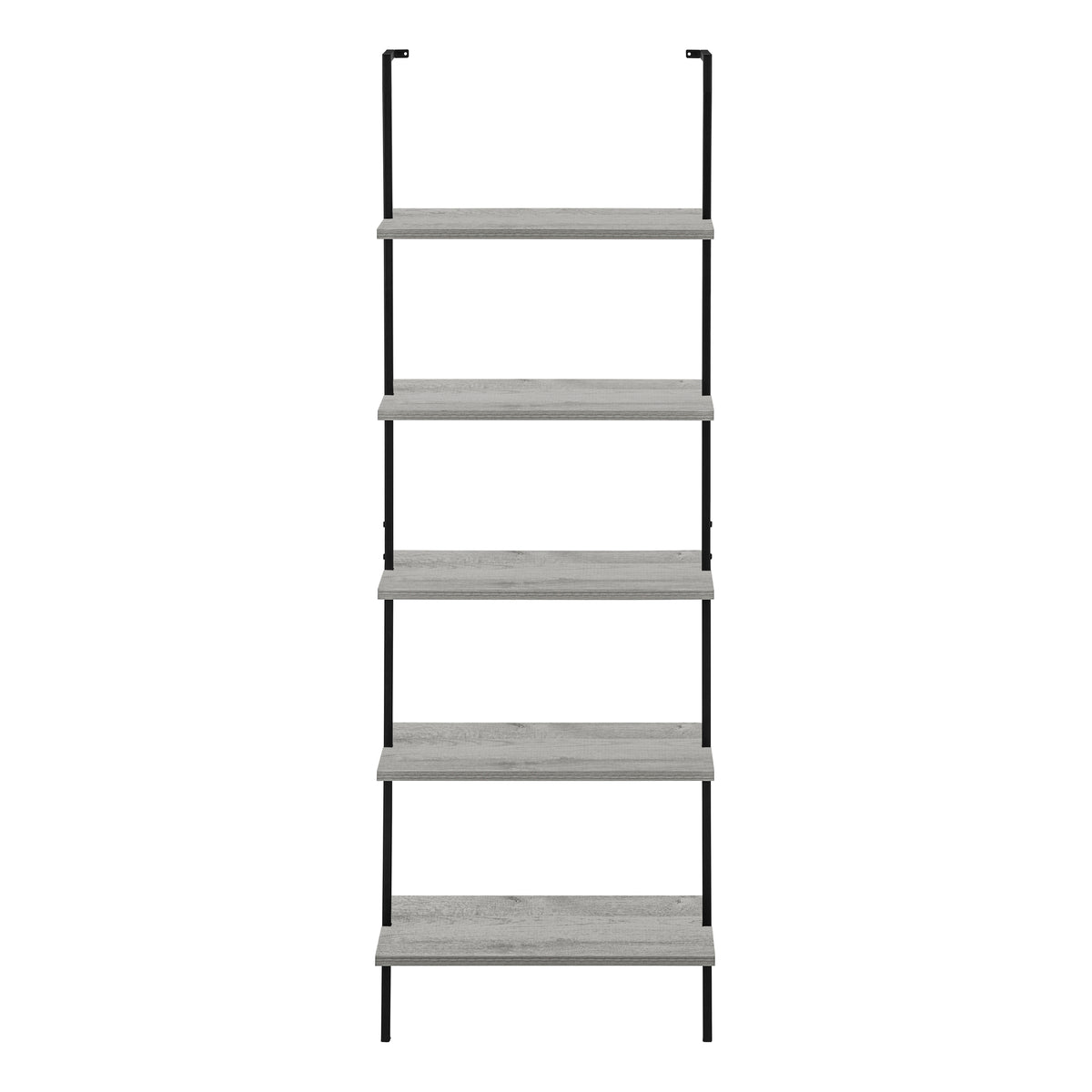 Bookcase - 72"H Ladder Grey/Black Metal-Bookcases-DECOROLALA