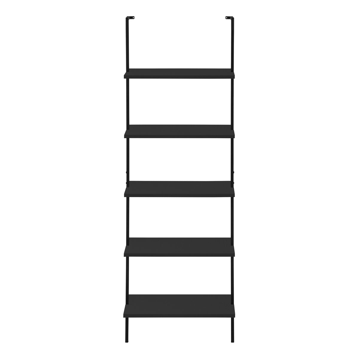Bookcase - 72"H Ladder Grey/Black Metal-Bookcases-DECOROLALA