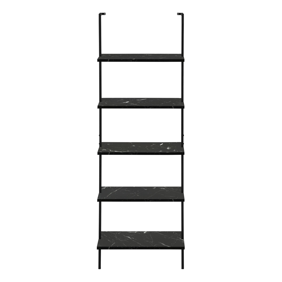 Bookcase - 72"H Ladder Grey/Black Metal-Bookcases-DECOROLALA
