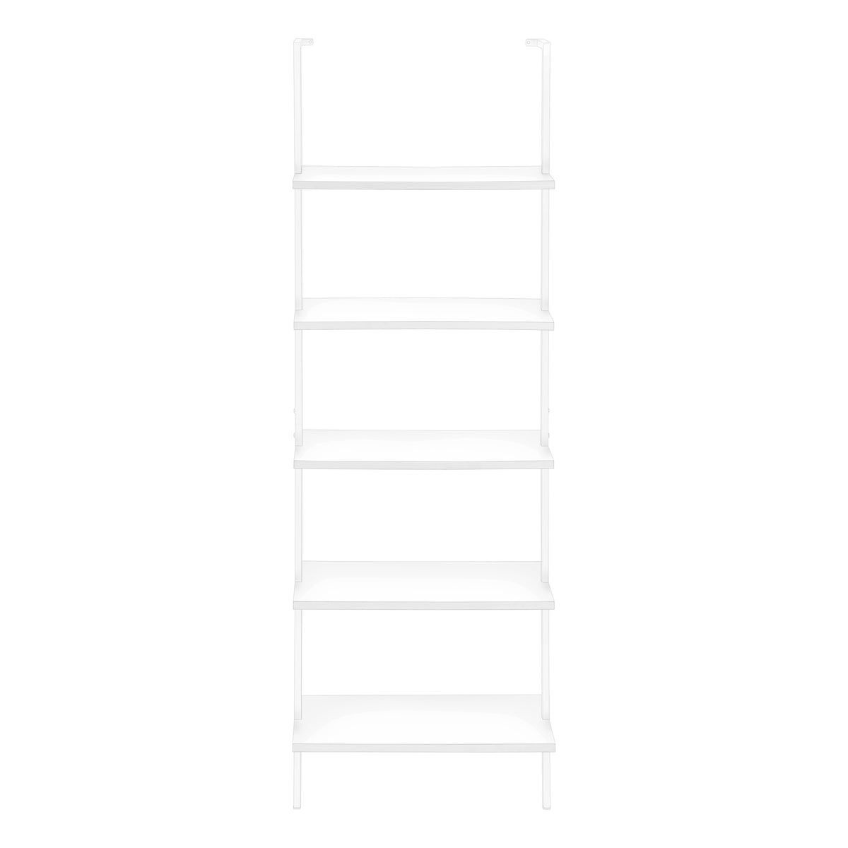 Bookcase - 72"H Ladder Grey/Black Metal-Bookcases-DECOROLALA