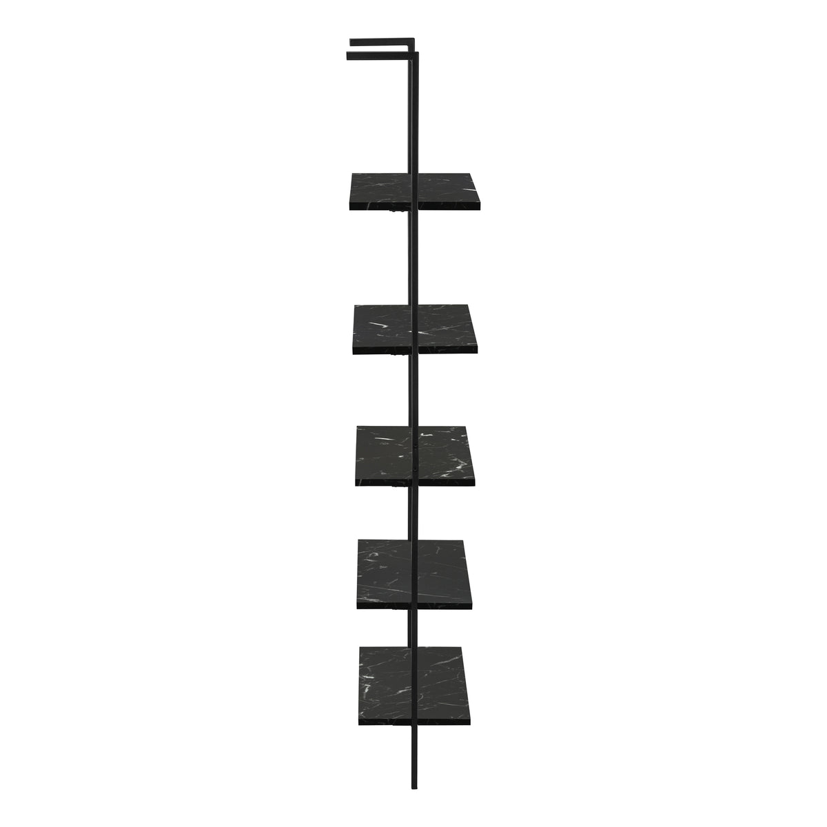 Bookcase - 72"H Ladder Grey/Black Metal-Bookcases-DECOROLALA