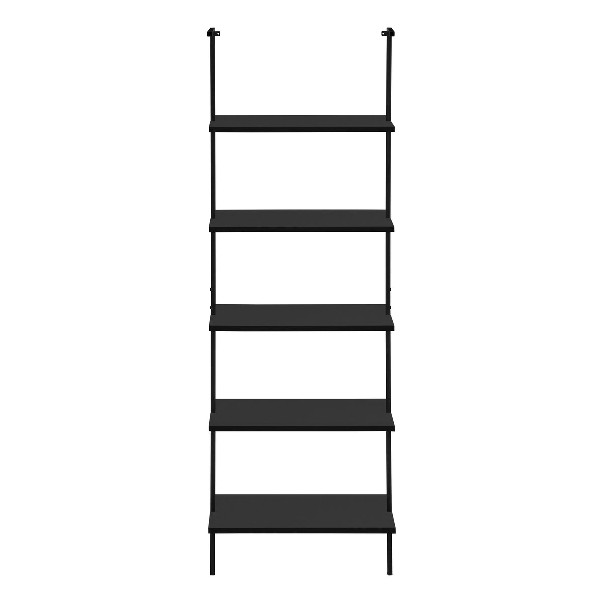 Bookcase - 72"H Ladder Grey/Black Metal-Bookcases-DECOROLALA