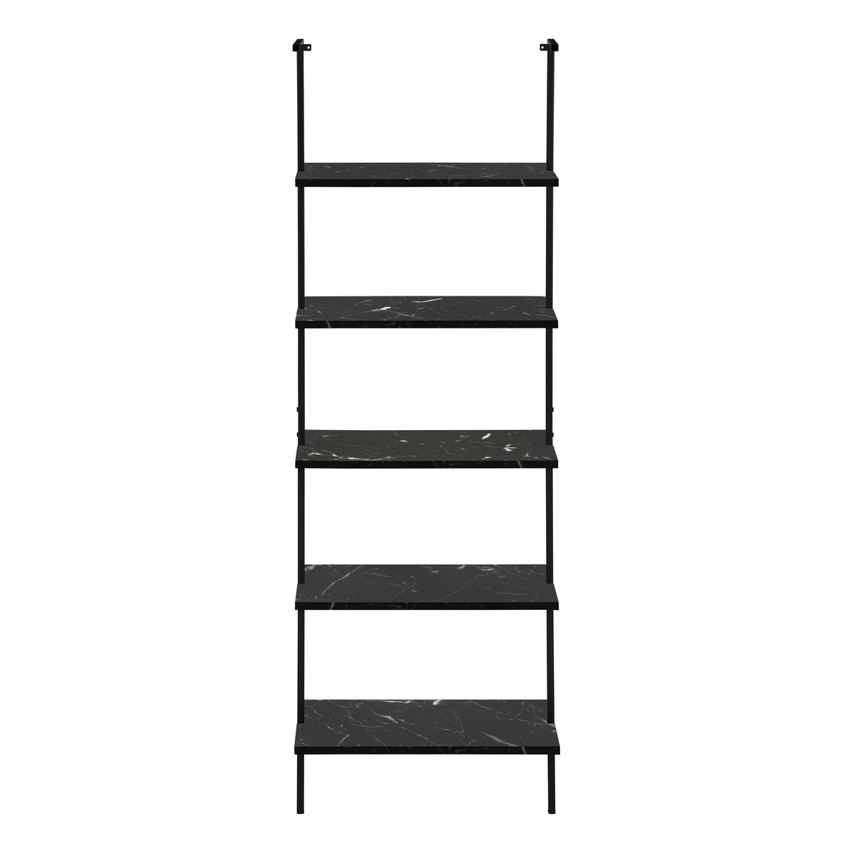 Bookcase - 72"H Ladder Grey/Black Metal-Bookcases-DECOROLALA