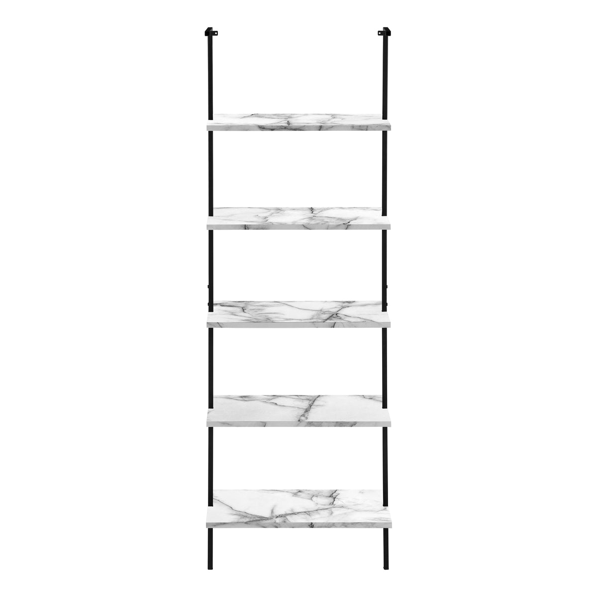 Bookcase - 72"H Ladder Grey/Black Metal-Bookcases-DECOROLALA
