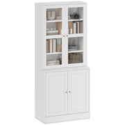Bookcase Storage Cabinet 71" White-DECOROLALA
