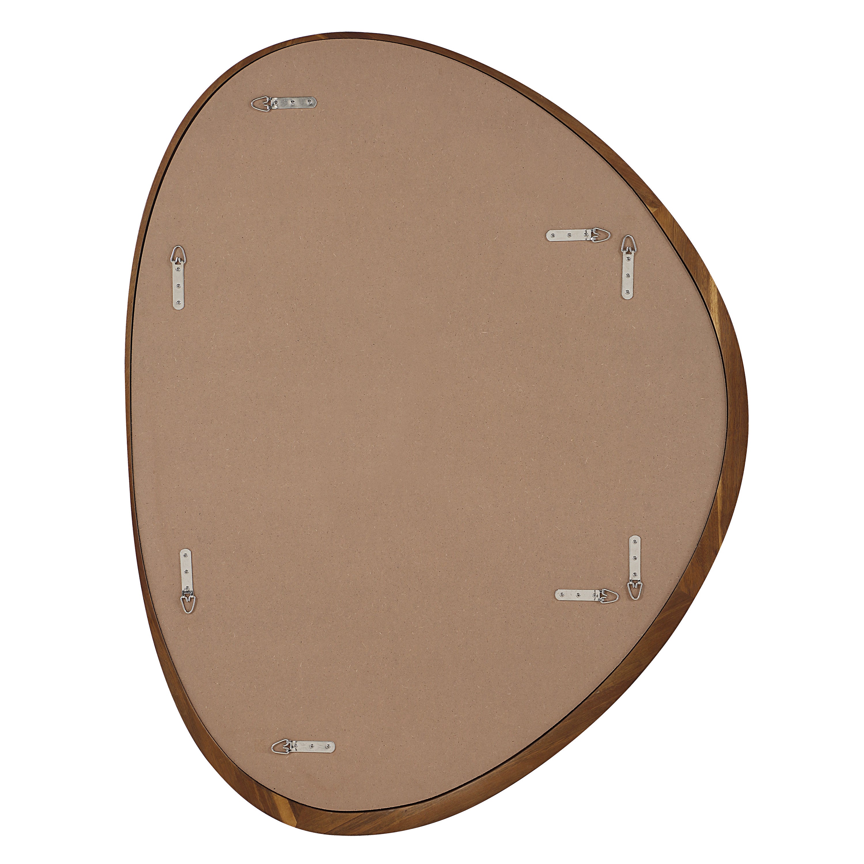 Borago 46" H x 36" W Wall Mirror, Brown-Mirror-DECOROLALA