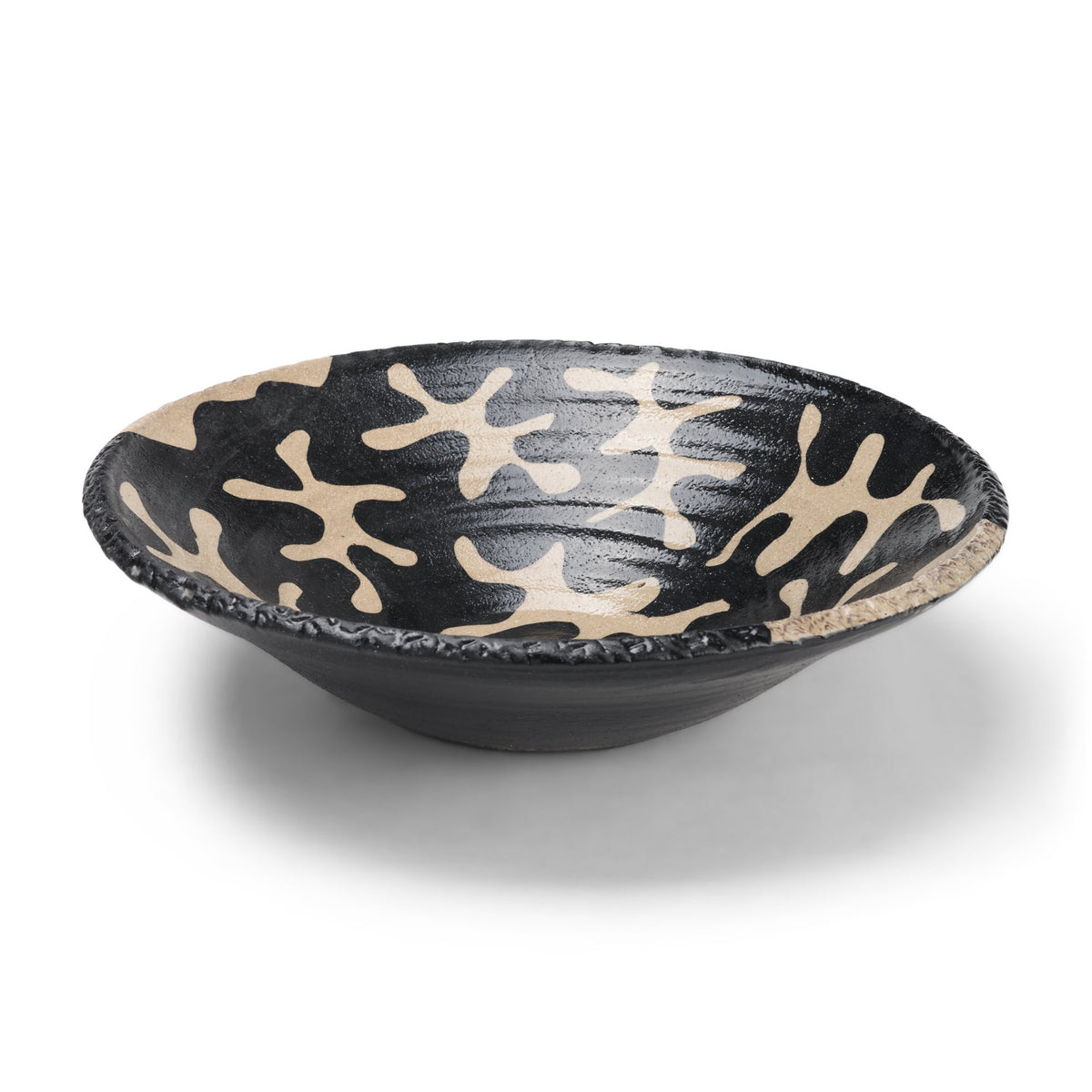 Bosma Black and Cream Ceramic Decorative Bowl-Bowls-DECOROLALA