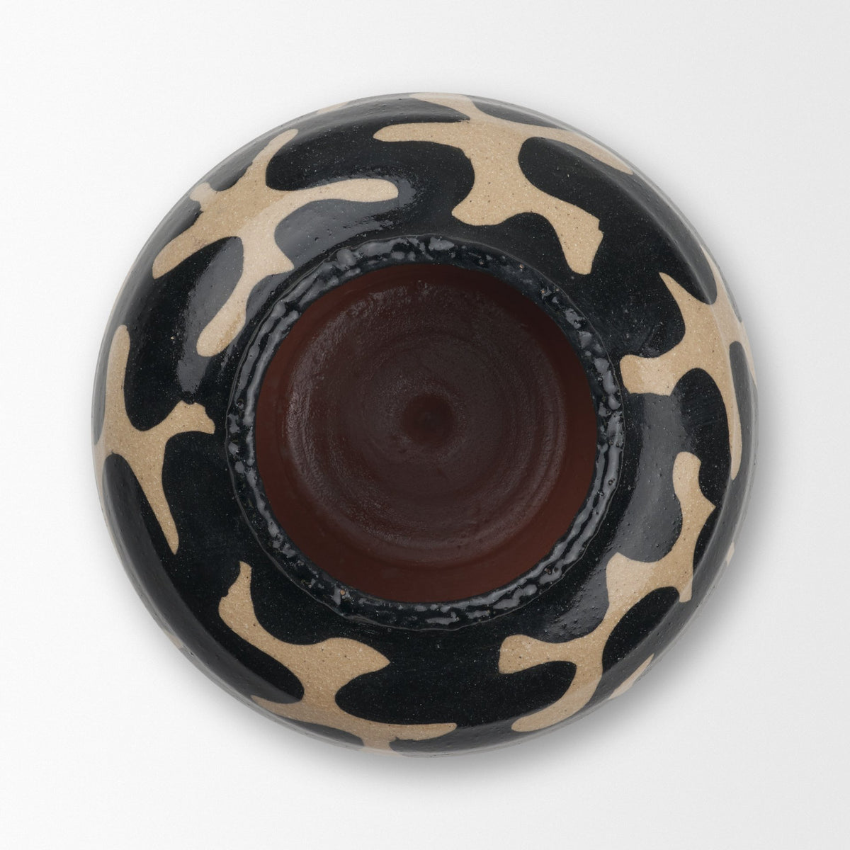 Bosma Black and Cream Ceramic Urn-Vase-DECOROLALA