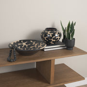 Bosma Black and Cream Ceramic Urn-Vase-DECOROLALA