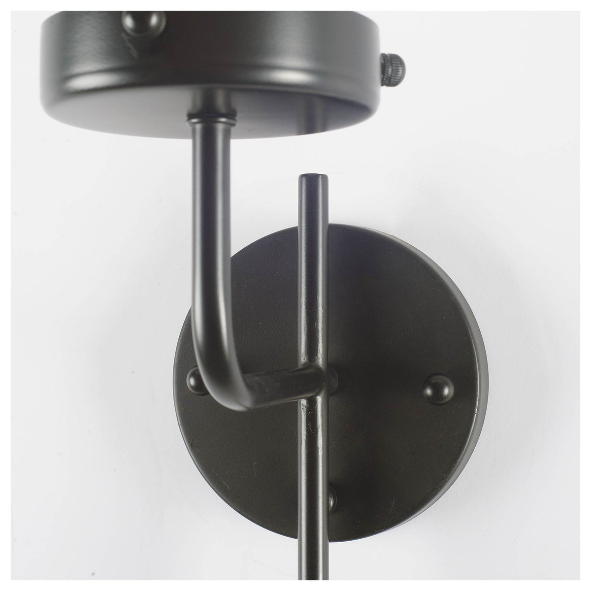 Bougeoir I I 8x20 Gray Metal Cylindrical Glass Shade Wall Sconce-Wall Sconces-DECOROLALA