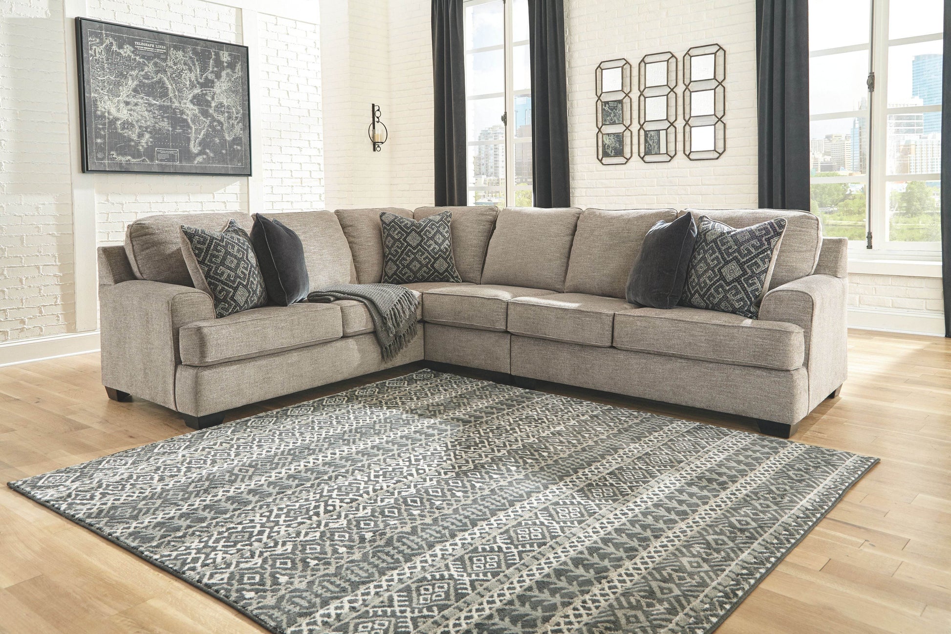 Bovarian Sectional - Stone-Stationary Sectionals-DECOROLALA