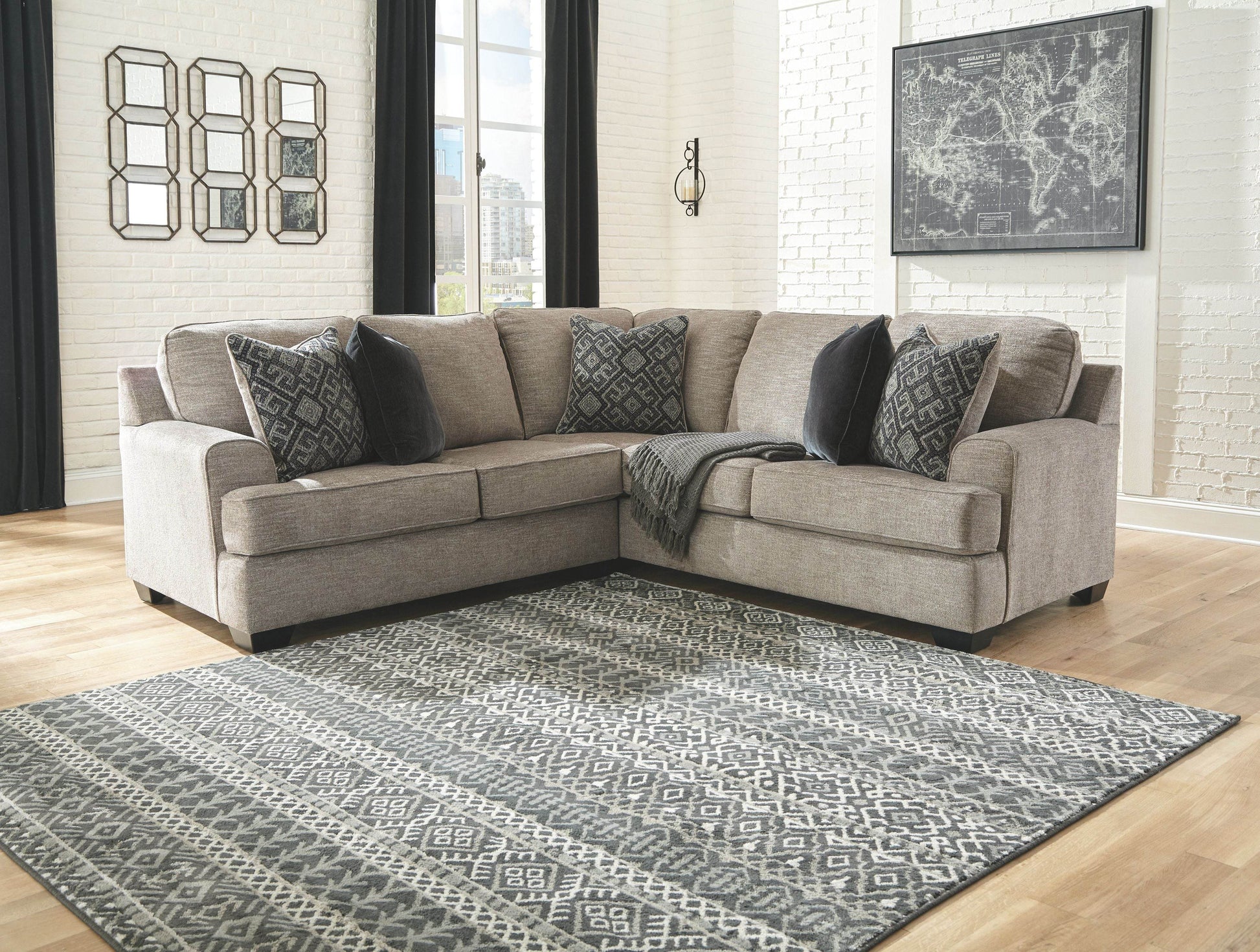Bovarian Sectional - Stone-Stationary Sectionals-DECOROLALA