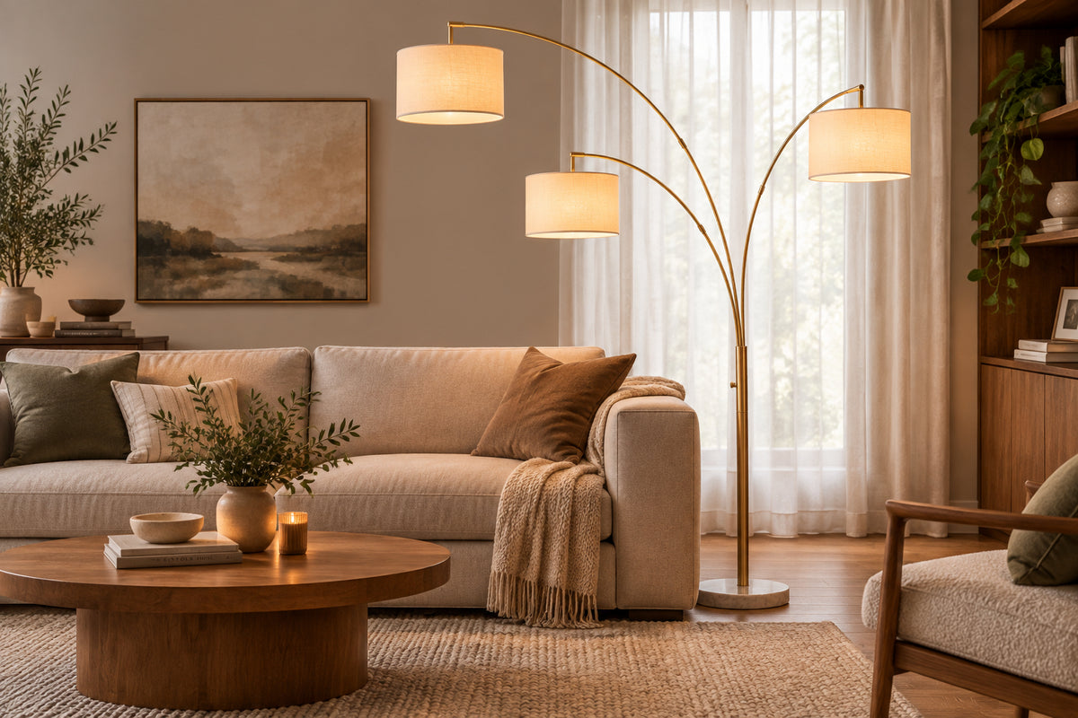Bowery 3-Arm Arc Lamp-Lighting-DECOROLALA