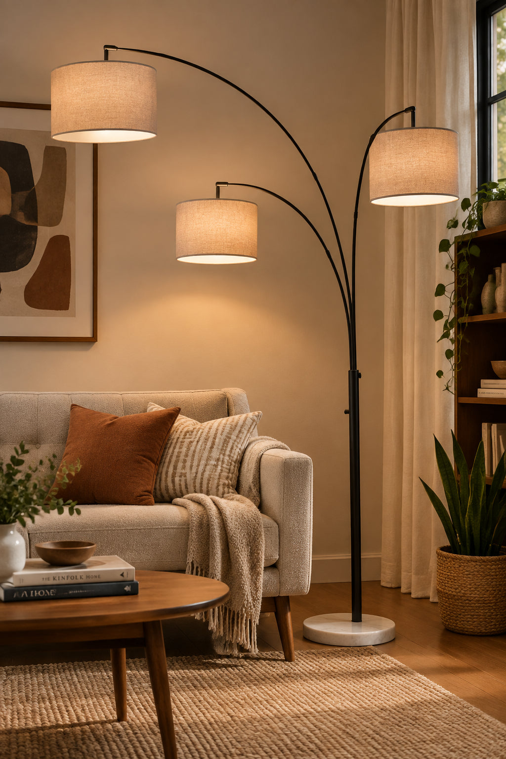 Bowery 3-Arm Arc Lamp-Lighting-DECOROLALA