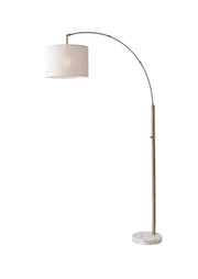 Bowery Arc Lamp - Antique Brass Marble Base-Lighting-DECOROLALA