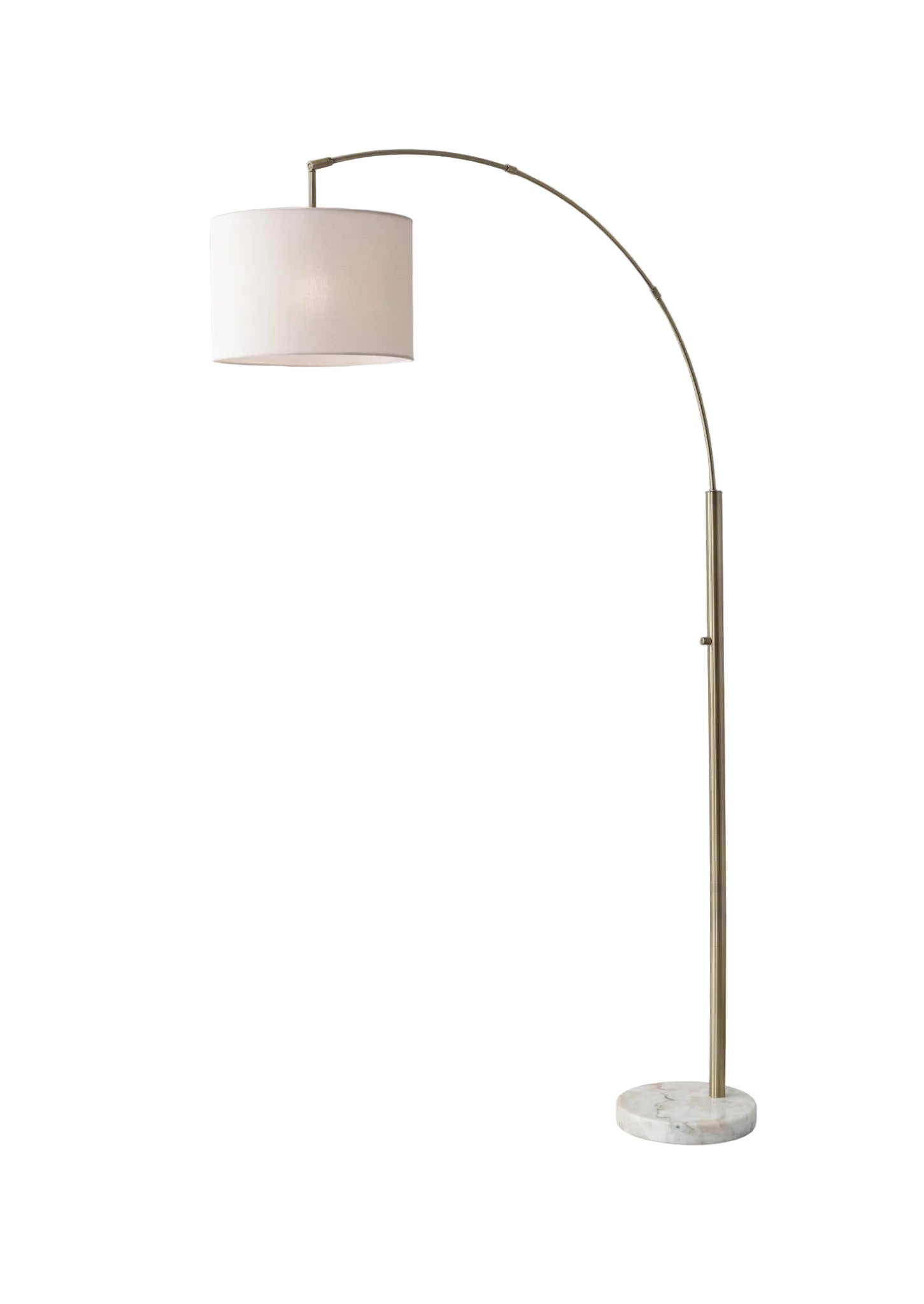 Bowery Arc Lamp - Antique Brass Marble Base-Lighting-DECOROLALA