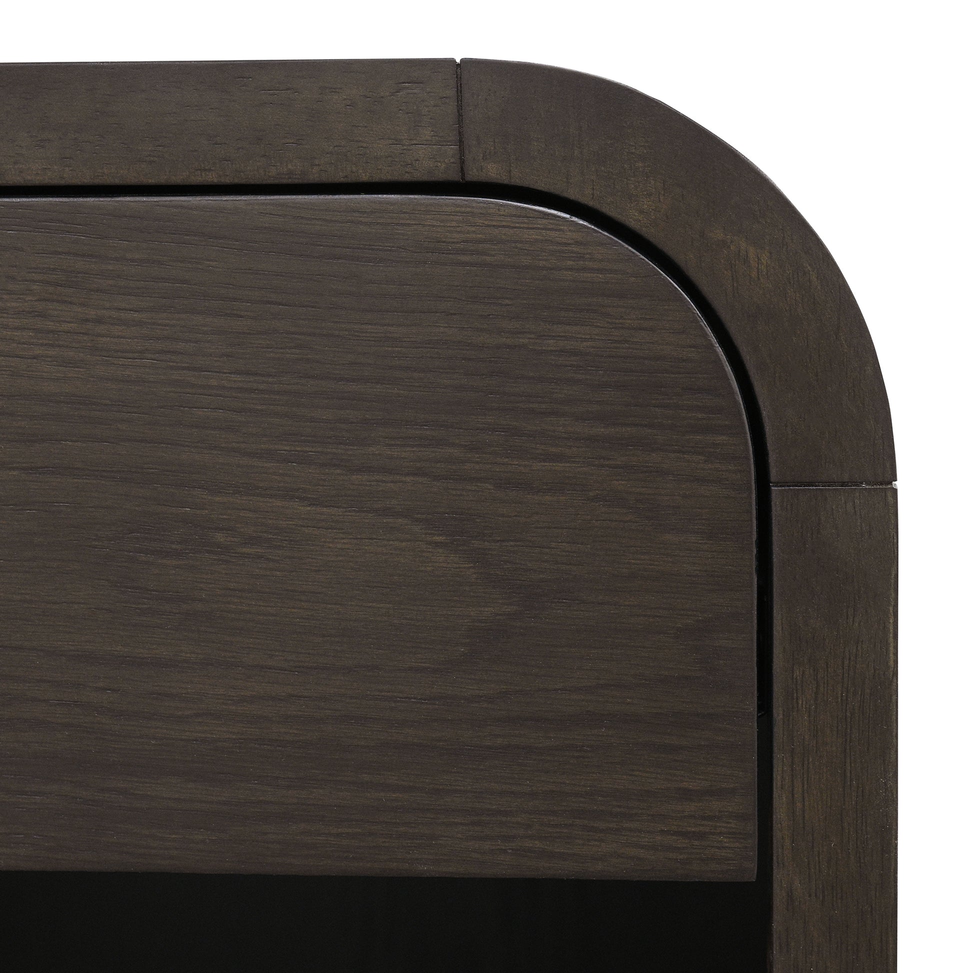 Bowman 1-Drawer Accent Table with Charging Station - Dark Walnut-DECOROLALA