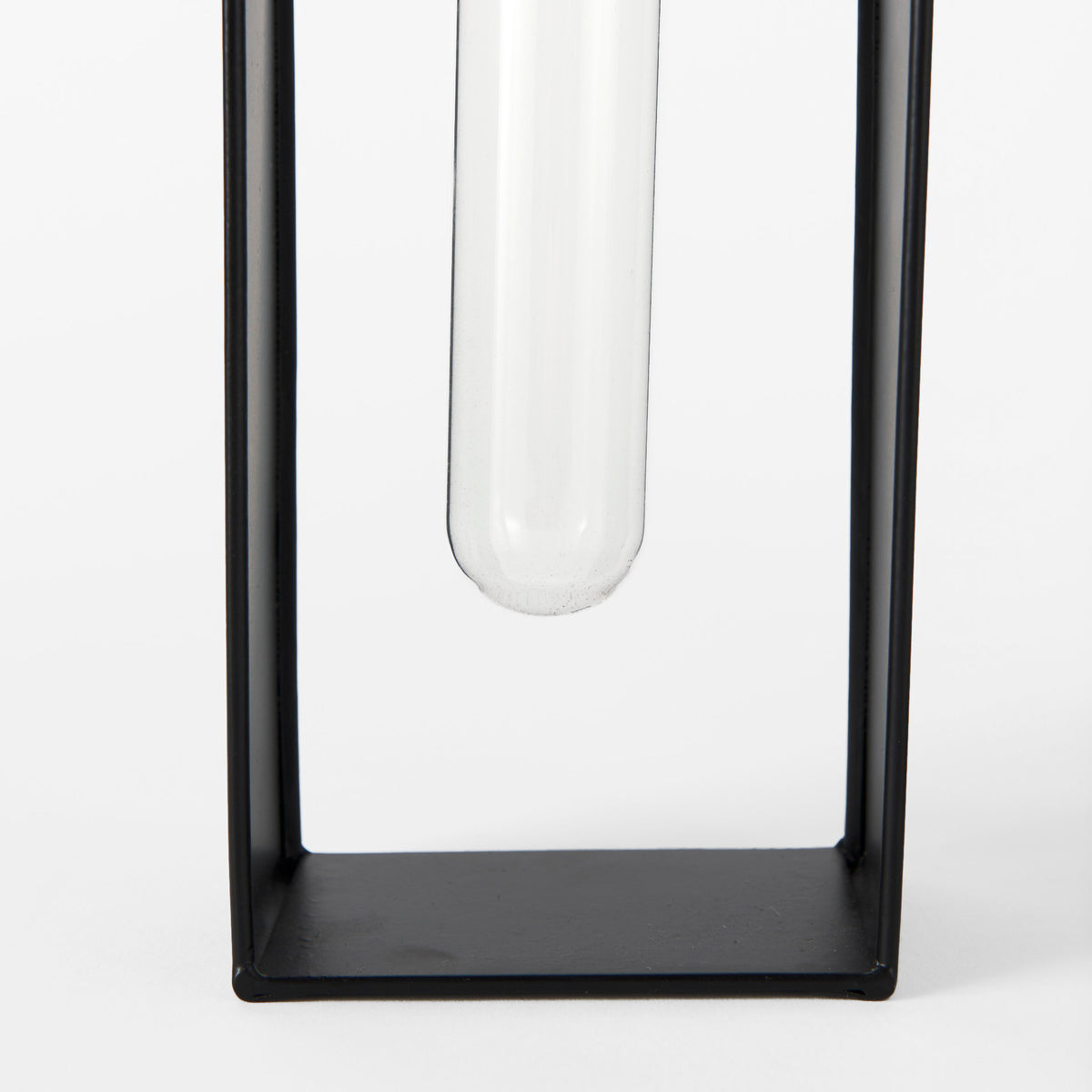 Boyer Set of Two Black Metal and Glass Test Tube Decorative Objects-Objects-DECOROLALA