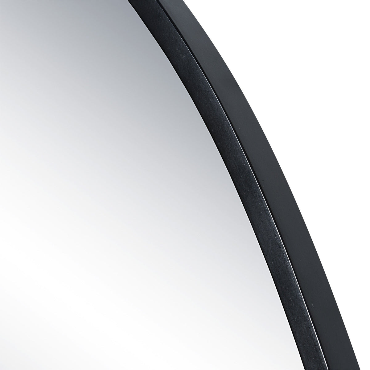 Bozeman 42" Tall Oval Wall Mirror, Black-Mirrors-DECOROLALA