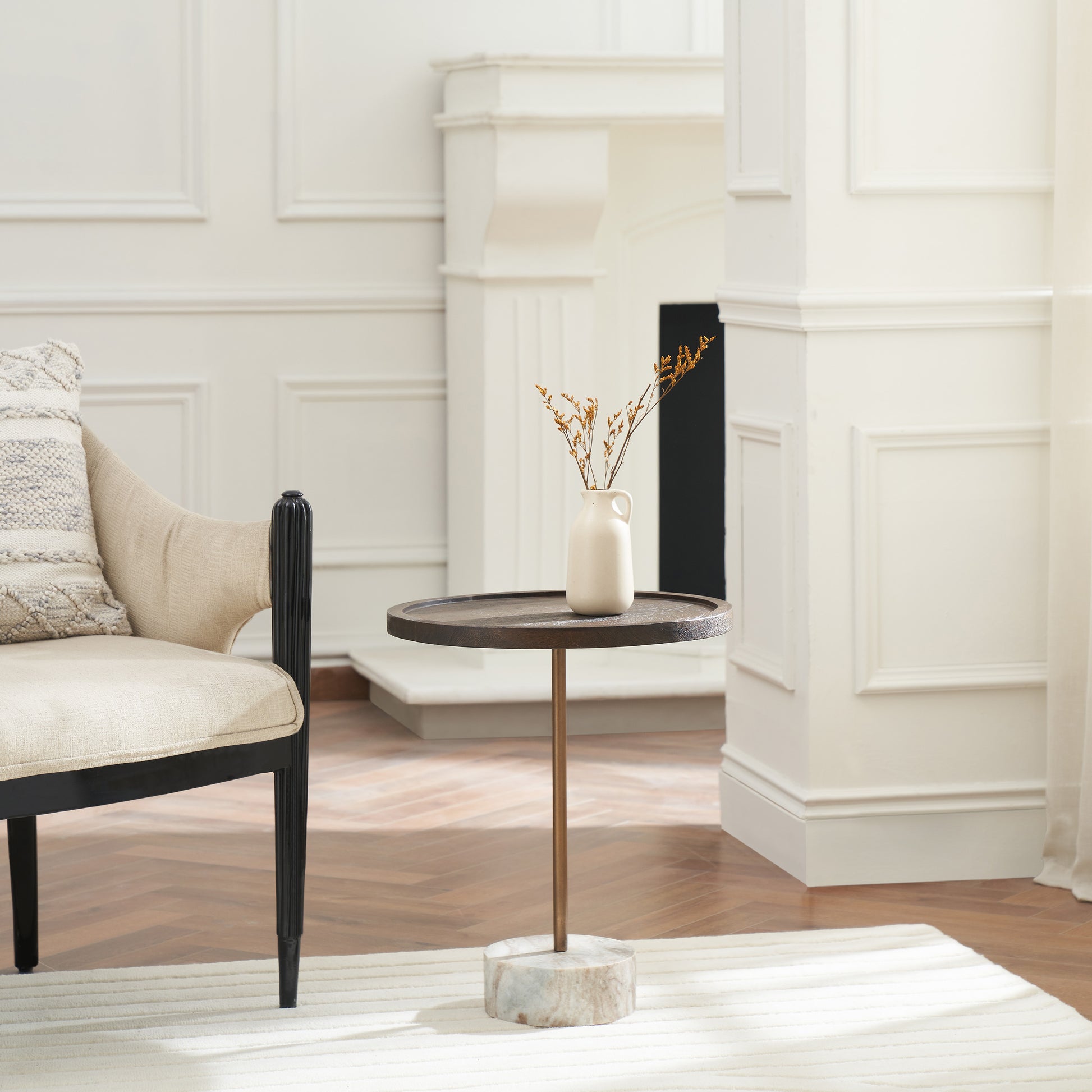 Braiden 21" Height Table, Brown-Table-DECOROLALA