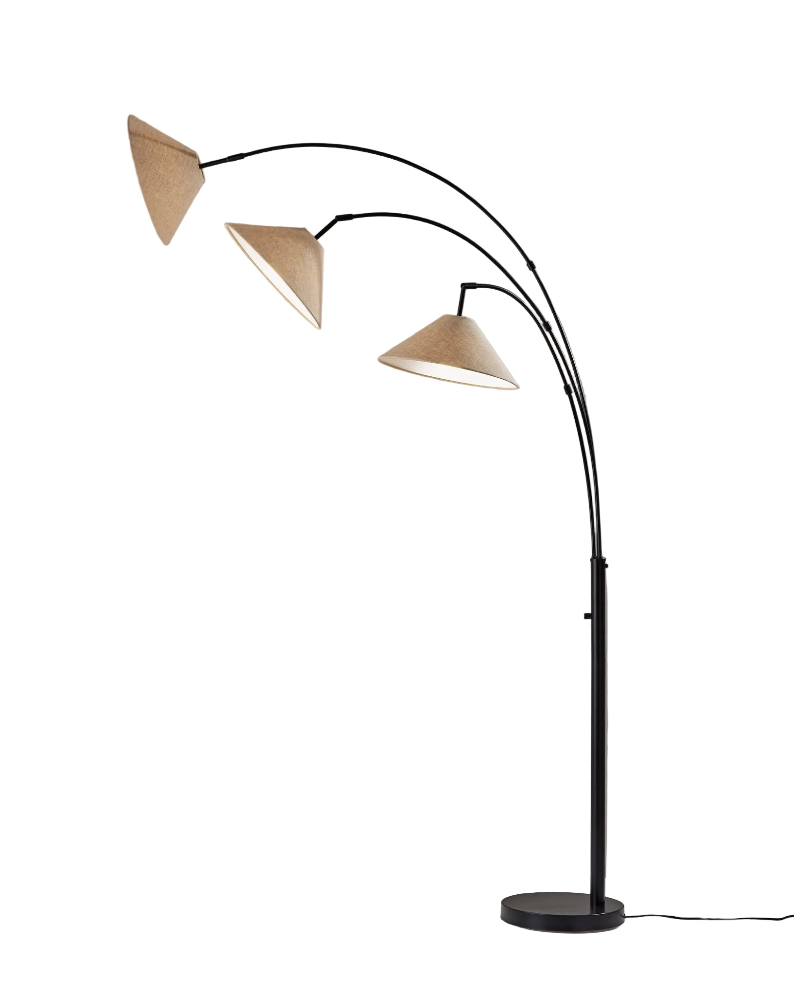 Braxton 3-Arm Arc Floor Lamp - Dark Bronze-Lighting-DECOROLALA