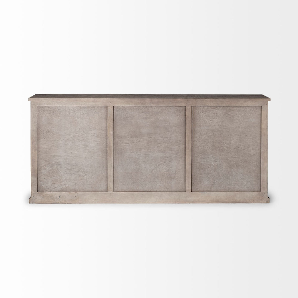 Braxton III 81.5x18.5 Natural Brown Solid Wood 3 Drawer 6 Door Sideboard-Sideboards & Buffets-DECOROLALA